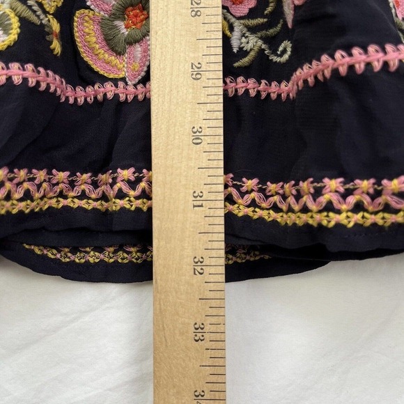 French Connection Sunshine Bloom Gypsy Dress 0 XS Blue Pink Floral Embroidered - Picture 8 of 16